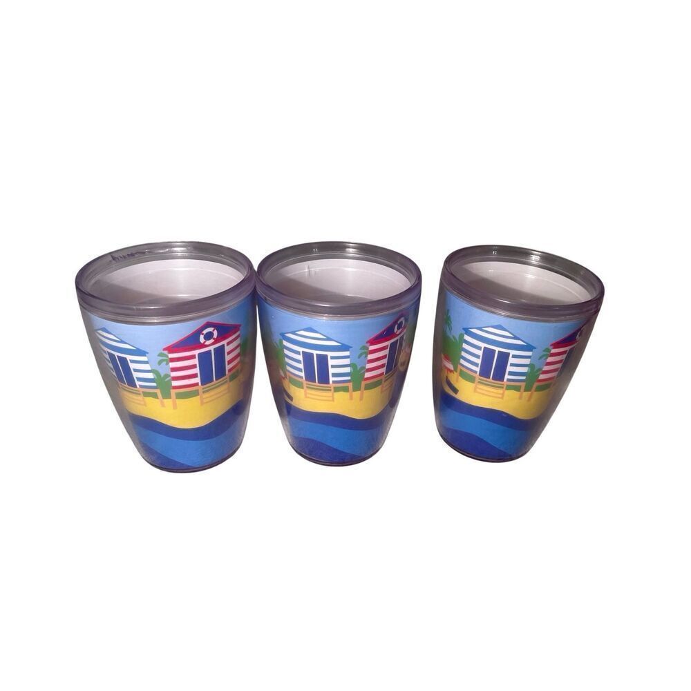 Vintage 1987 Oneida New Traditions Collection Sailboat Cottage Tumbler Cups